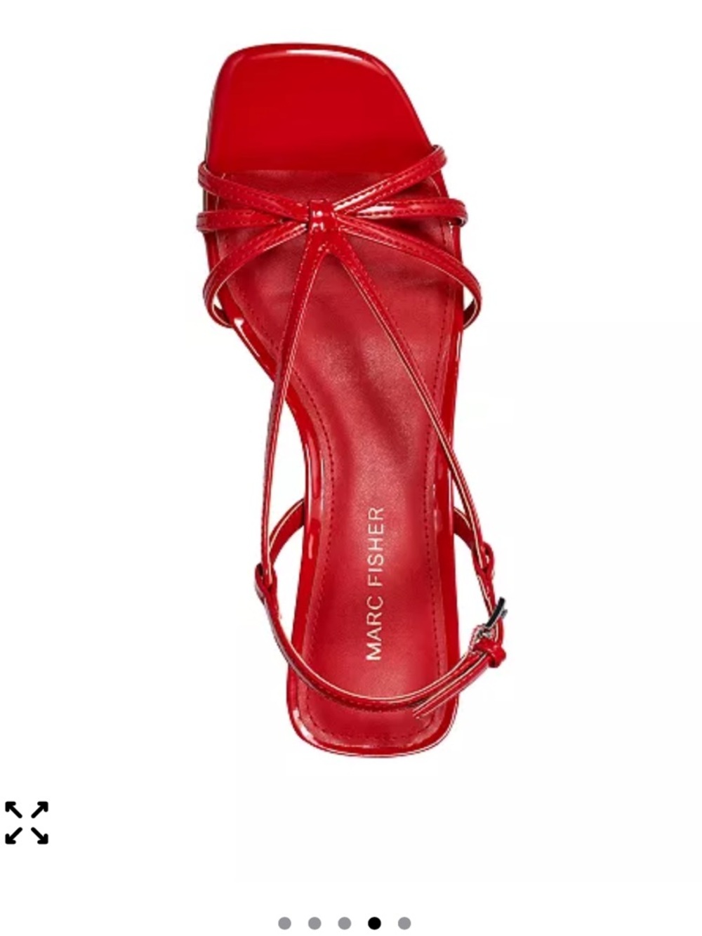 Marc Fisher Red Strappy Slingback Heels